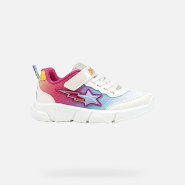 Geox Aril Joggesko Jente Hvite Multicolor | YWUIX-8930