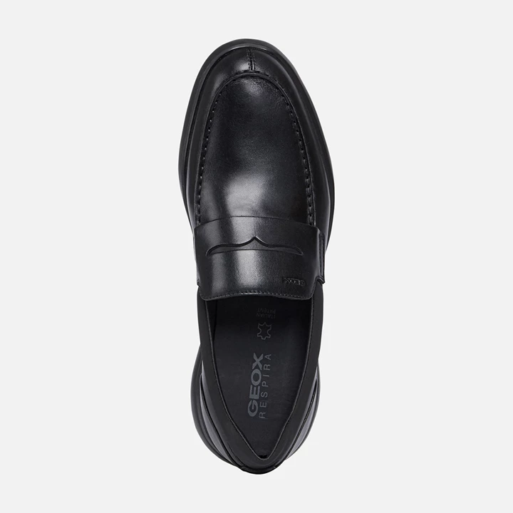 Geox Smoother Loafers Herre Svarte | UBZKF-1380